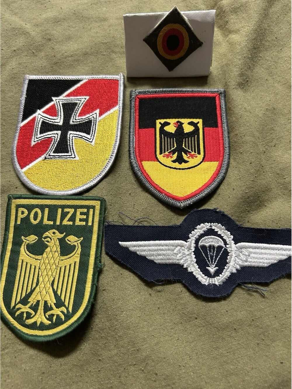 Various German Parachutist Badge Vintage,Military Patches And 1 Polizei Patch